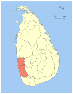 ශ්‍රී ලංකාව තුල පිහිටුම